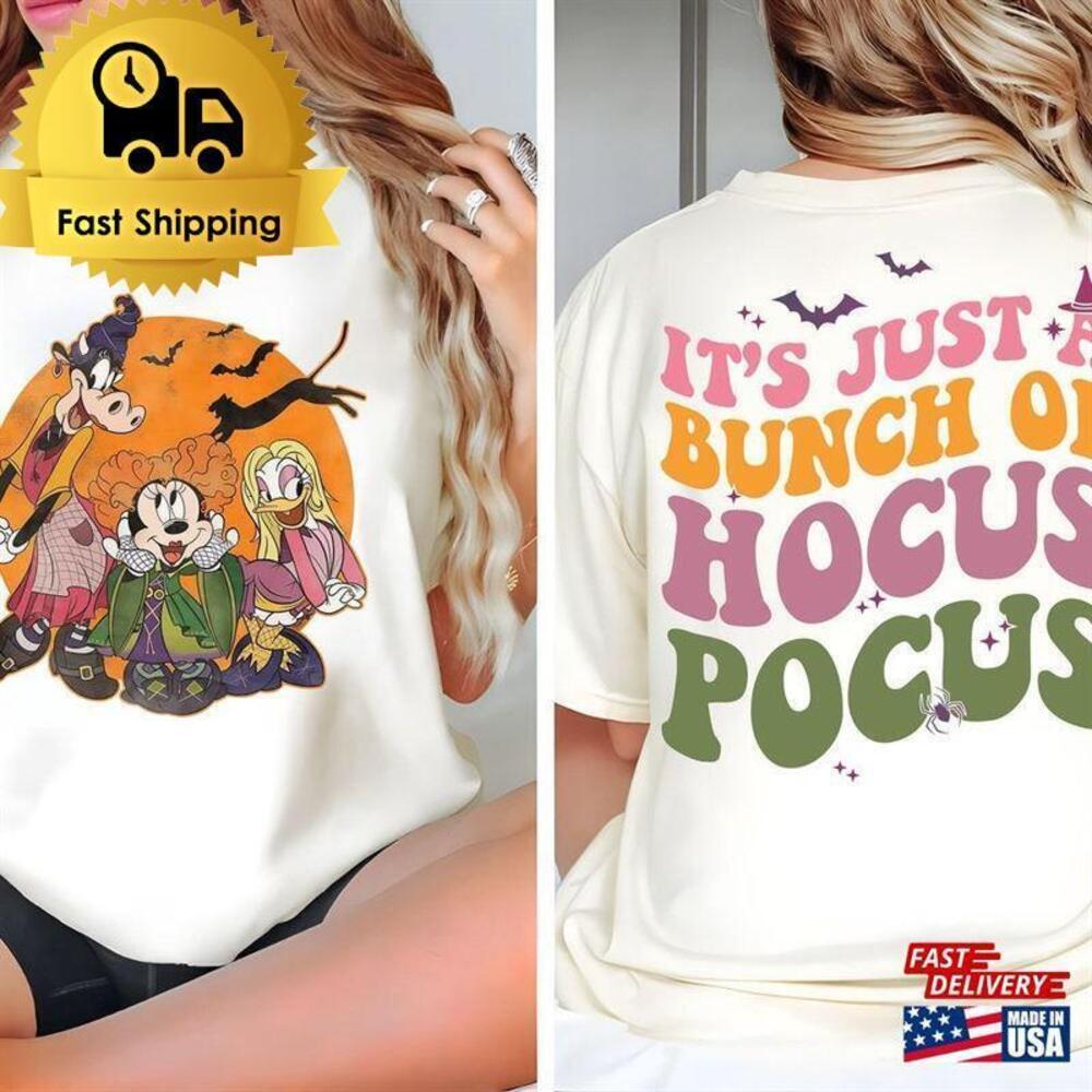 Retro Minnie Daisy Clarabelle Cosplay Pocus Sanderson Sisters T-Shirt 2 Sided